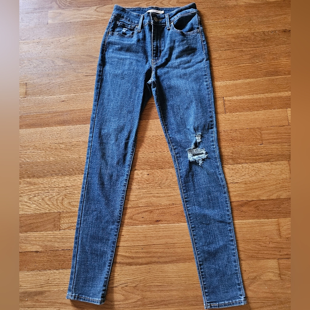 Levi's 721 High Rise Skinny Stretch Jeans Women's Size 26" Waist X 29" Inseam